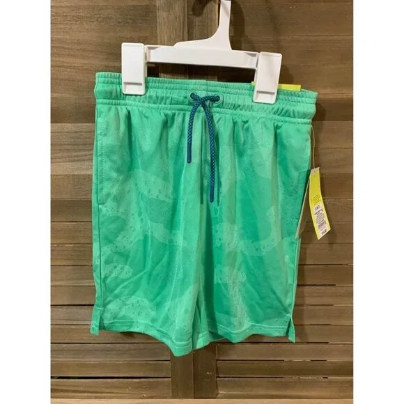 NWT All In Motion Boys Green Athletic Shorts Size Small (6/7) - Picture 1 of 6